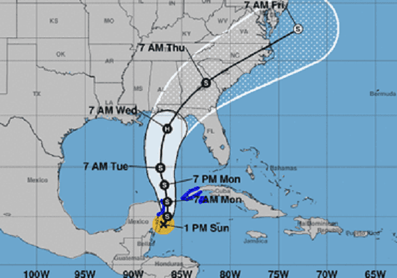 סופת ההוריקן מייקל בדרך - תכה מצפון פלורידה עד צפון קרוליינה