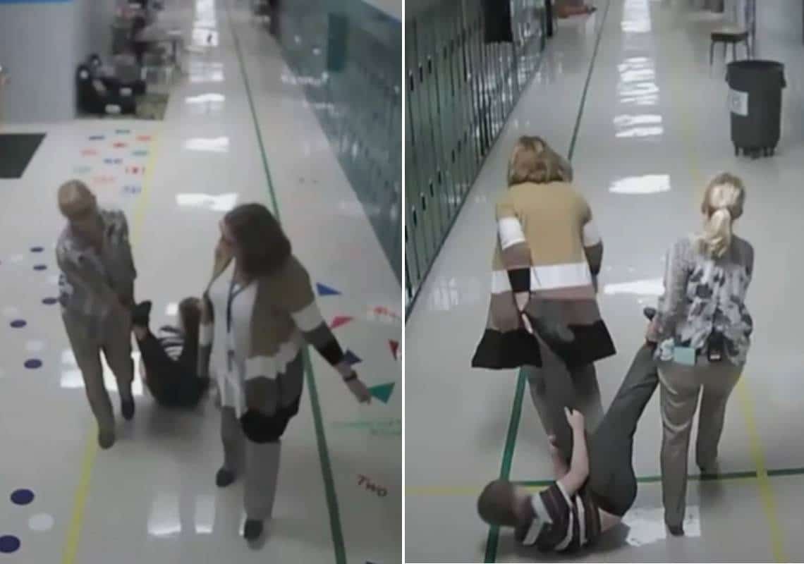 ה"מנהלת הפנומנלית" פוטרה לאחר שתועדה גוררת תלמיד אוטיסט במסדרונות בית הספר