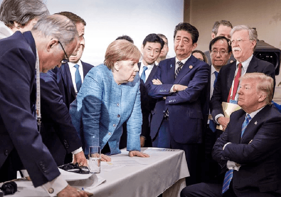 טראמפ בסינגפור, אבל מוחו עדיין בג'י-7