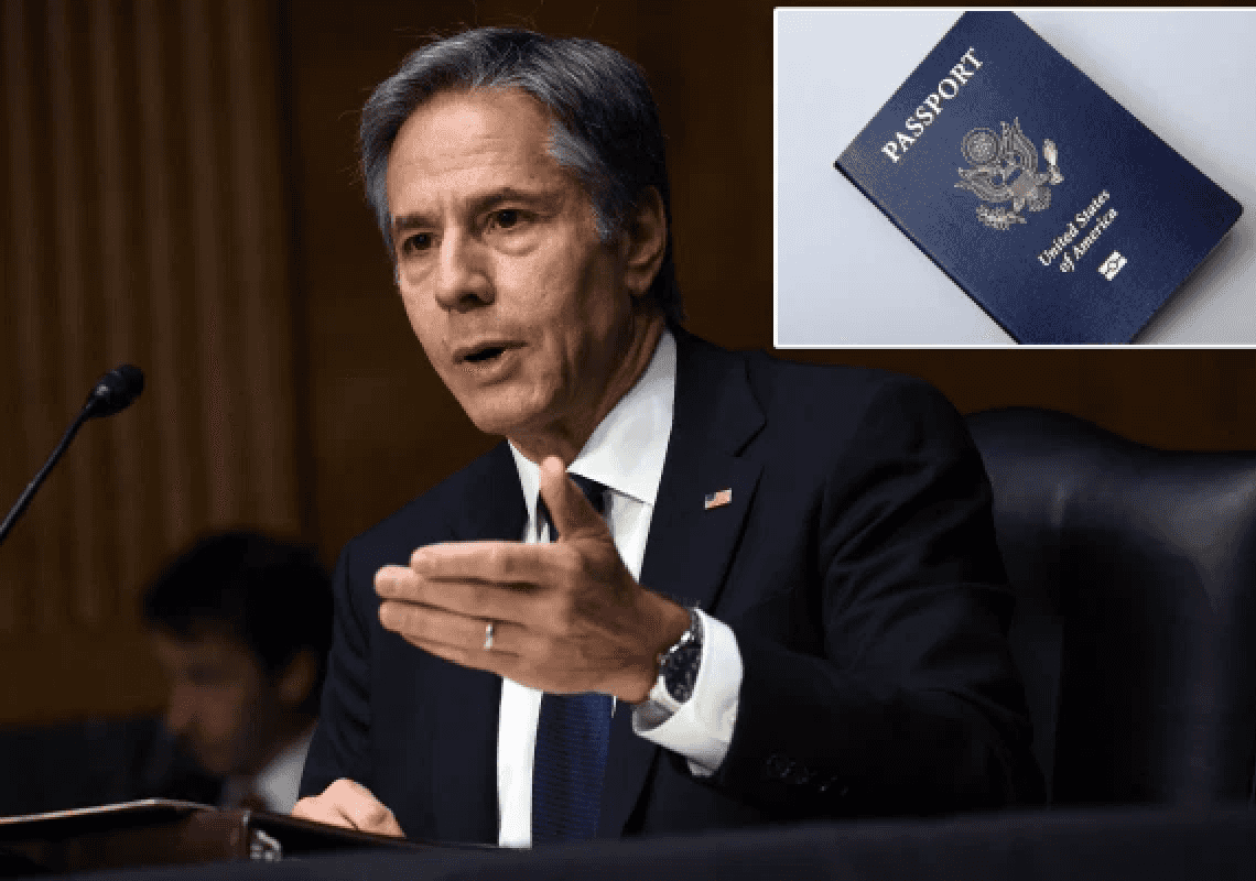 שר החוץ בלינקן הכריז: כל אדם יוכל לבחור את המגדר שלו בדרכון האמריקני