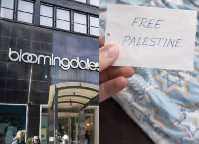 פרי־פלסטיין בפיג'מה: פתק אנטישמי הוחדר למתנת חנוכה מחנות בלומינגדייל בניו יורק