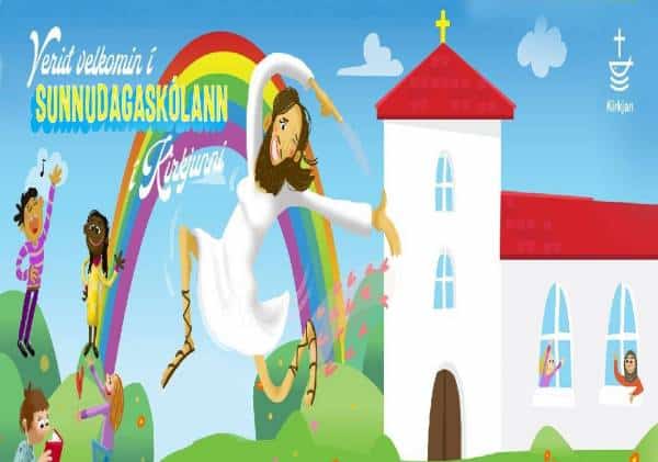 סערה במדינה הפסטורלית: הכנסייה הלאומית פירסמה מודעה לילדים עם 'ישו טראנסג'נדר' הרוקד עם צבעי הקשת