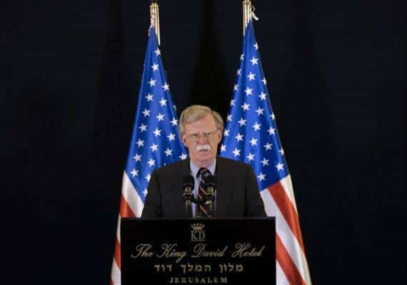 ג'ון בולטון: "וושינגטון לא דנה באפשרות להכיר בריבונות הישראלית ברמת הגולן"