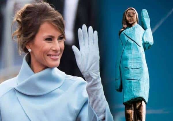 פסל הגברת הראשונה הוצת בעיירת הולדתה בסלובניה, היוצר הפתיע "אשמח לראיין את מי שעשה את זה"