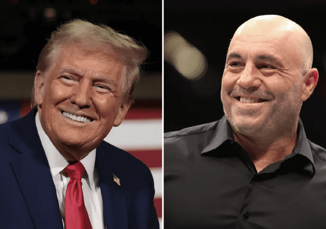 ג'ו רוגן יארח את דונלד טראמפ בפודקאסט שלו - האם גם האריס תבוא?