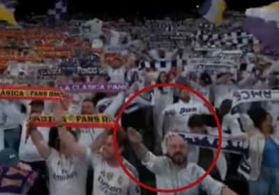 אוהד ריאל מדריד תועד מצדיע במועל יד - המועדון לא היסס לרגע