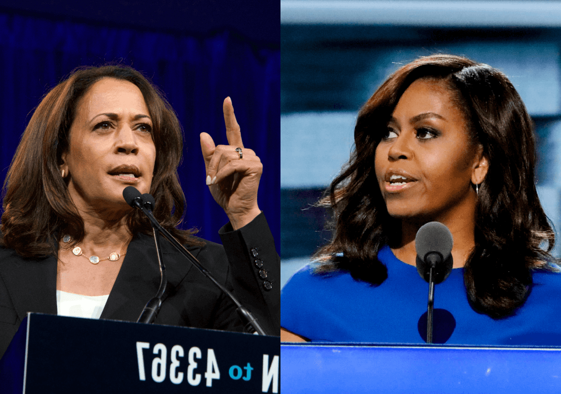 שתי המועמדות הדמוקרטיות המובילות לנשיאות: סגנית הנשיא והגברת הראשונה לשעבר