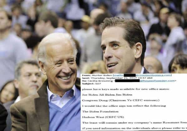 המייל של האנטר חושף: ג'ו ביידן ויו"ר החברה הסינית חולקים משרד