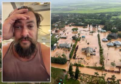 השיטפונות הקשים בהוואי: ג'ייסון מומואה נמלט עם משפחתו