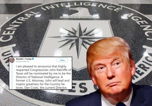 באמצעות ציוץ מפתיע בטוויטר: הנשיא טראמפ הכריז על טלטלה בצמרת המודיעין