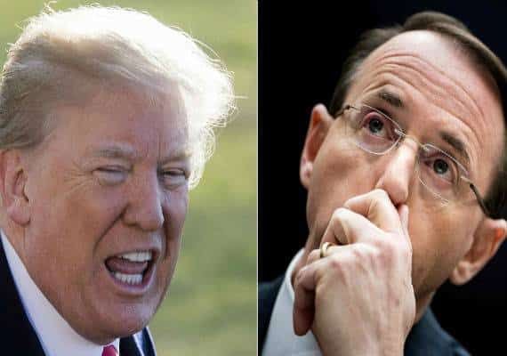 "מעדיף להשאיר אותו בתפקיד". טראמפ שולח מסר חיובי לעבר רוזנסטיין