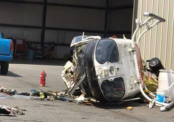 צפו בתיעוד: כך התרסק מסוק משטרתי בארקנסו