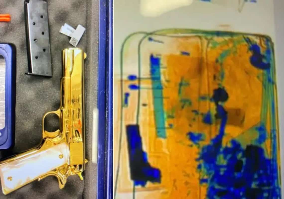 אמריקאית נעצרה באוסטרליה לאחר שאקדח מוזהב נמצא בתיקה