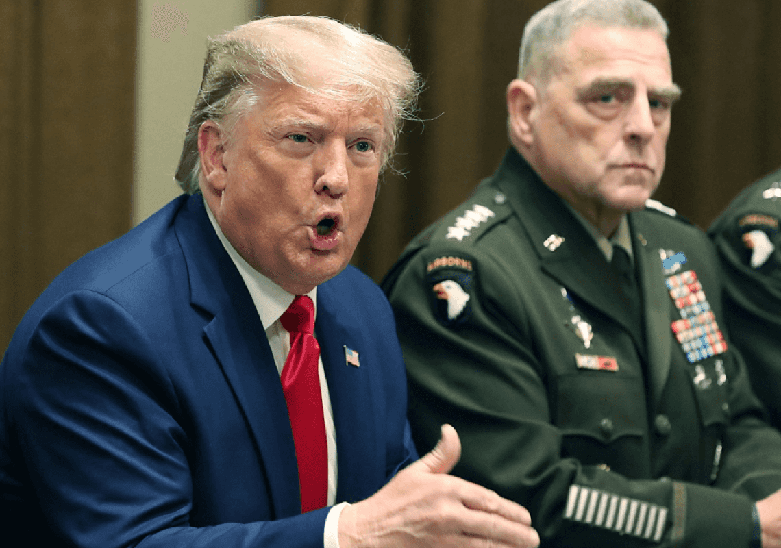 טראמפ בתגובה לדיווח כי ראש הצבא שיתף פעולה עם סין: "אם זה נכון - מדובר בבגידה"