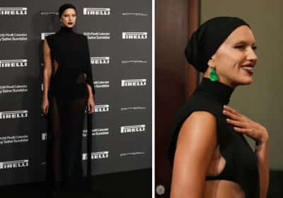 אירינה שייק הצליחה להפנט את כולם: לוק מנימליסטי שמפנה את כל הפוקוס לגבות המולבנות