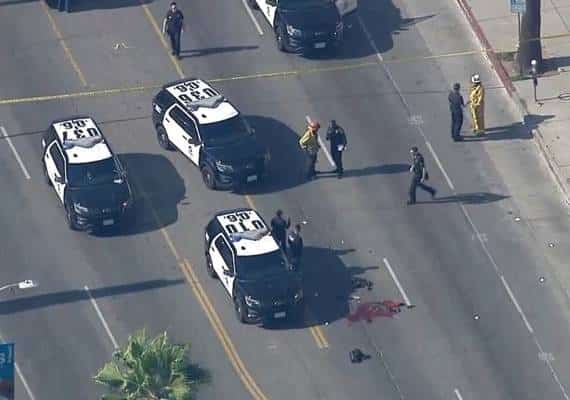 לוס אנג'לס: תקרית ירי במרכז הוליווד במעורבות שוטרים