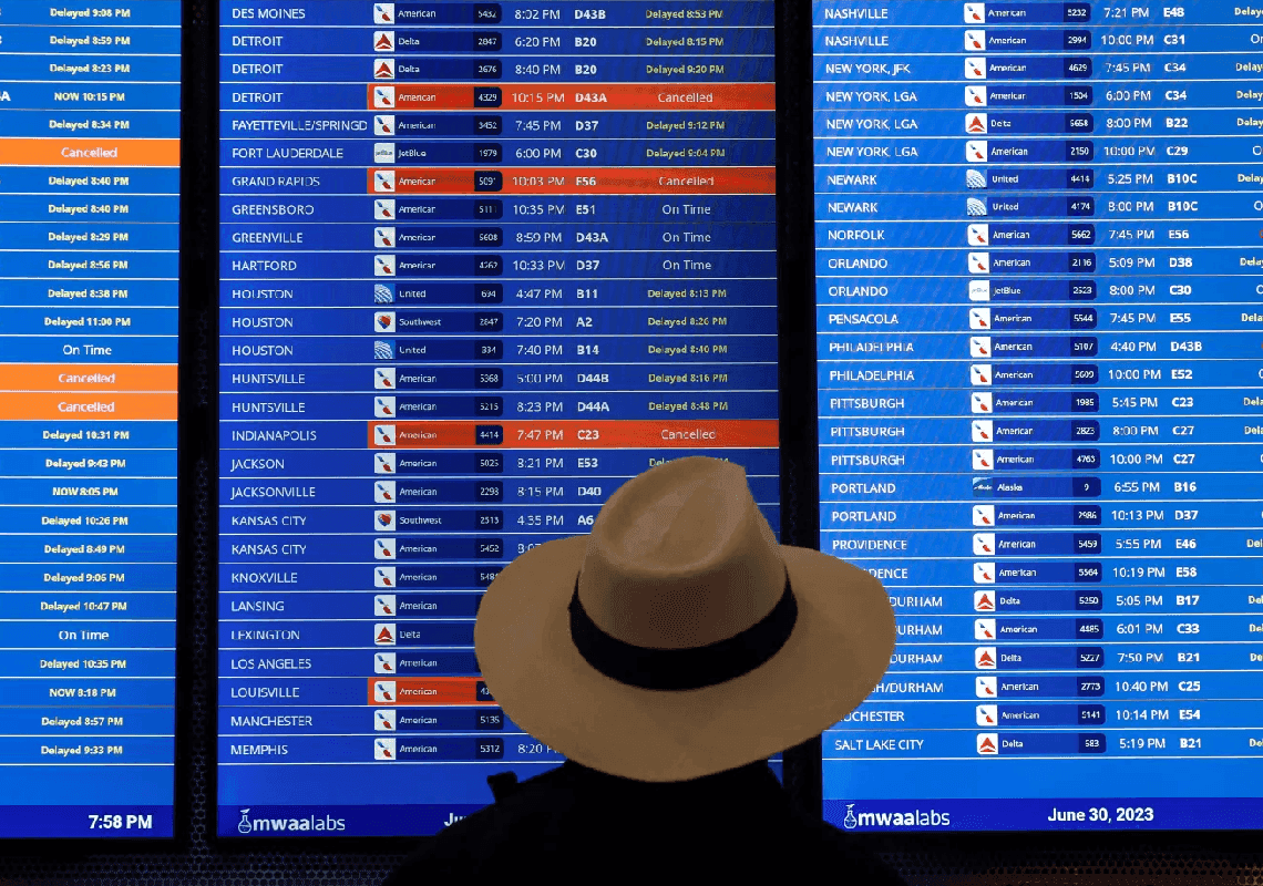 כאוס אווירי ידוע מראש: מאות ביטולים ואלפי עיכובים בטיסות ברחבי ארה"ב