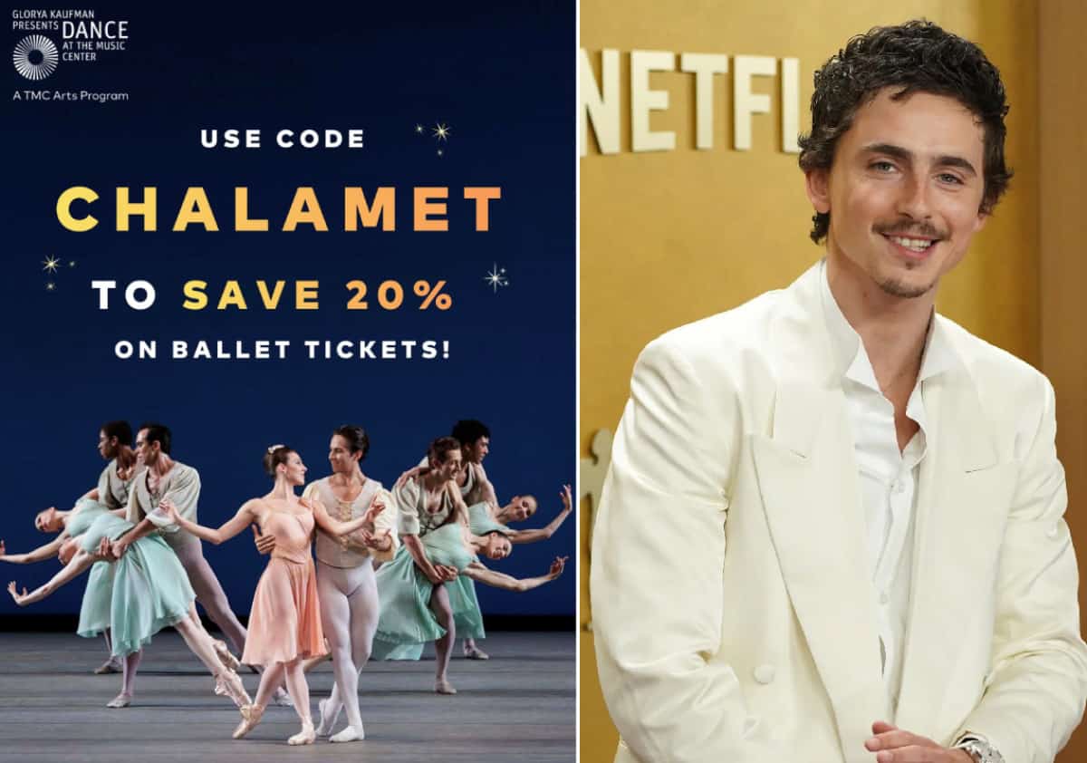 ההערה של כוכב הקולנוע על כך ש"לאף אחד כבר לא אכפת" מבלט ואופרה הפכה לפוסט ויראלי עם קוד הנחה מיוחד לקיץ