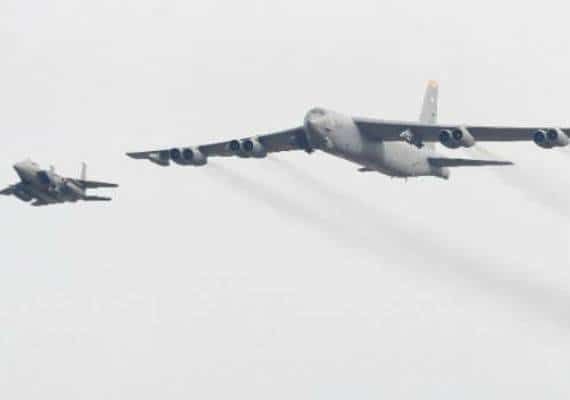 מפציצים אמריקניים ביצעו טיסת תרגול בים סין הדרומי, בייג'ינג לא הגיבה