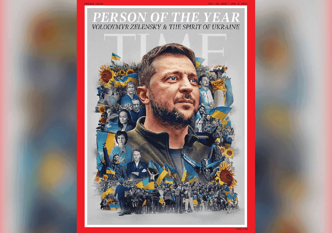 איש השנה של מגזין טיים: וולודימיר זלנסקי 