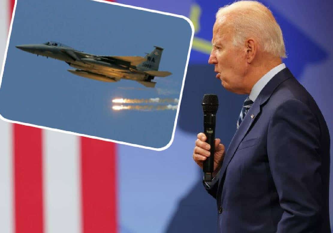 הנשיא ‏ביידן מאיים על אויבים פוליטיים עם מטוסי F-15‏ - בפעם השלישית