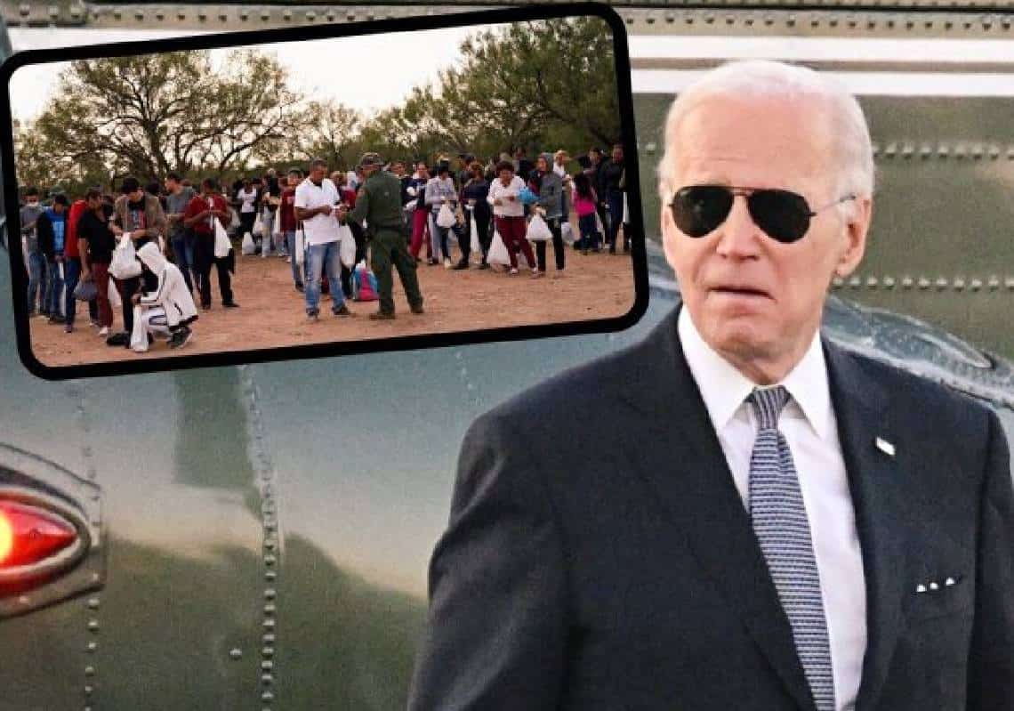 ממשל ביידן הכניס 200,000 מהגרים בלתי חוקיים מהגבול המקסיקני בחודש שעבר
