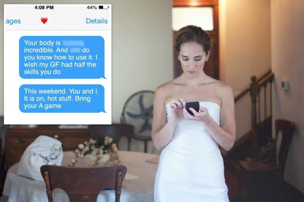 ה‏קראתי לקהל בחתונה שלנו את הודעות ה-SMS שארוסי הבוגד כתב למאהבת שלו במקום את הנדרים שלי