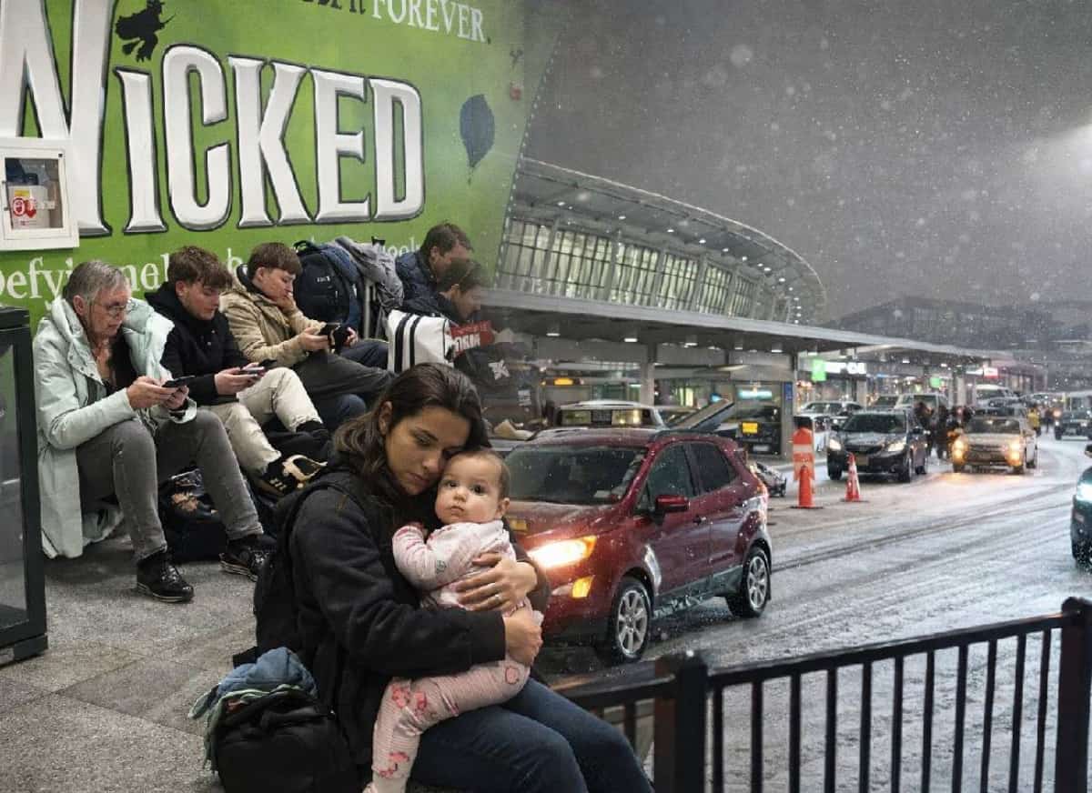 שדות התעופה בניו יורק קרסו בשלג: ביטולי ענק, תינוקות על הרצפה וזעם על היעדר שירות