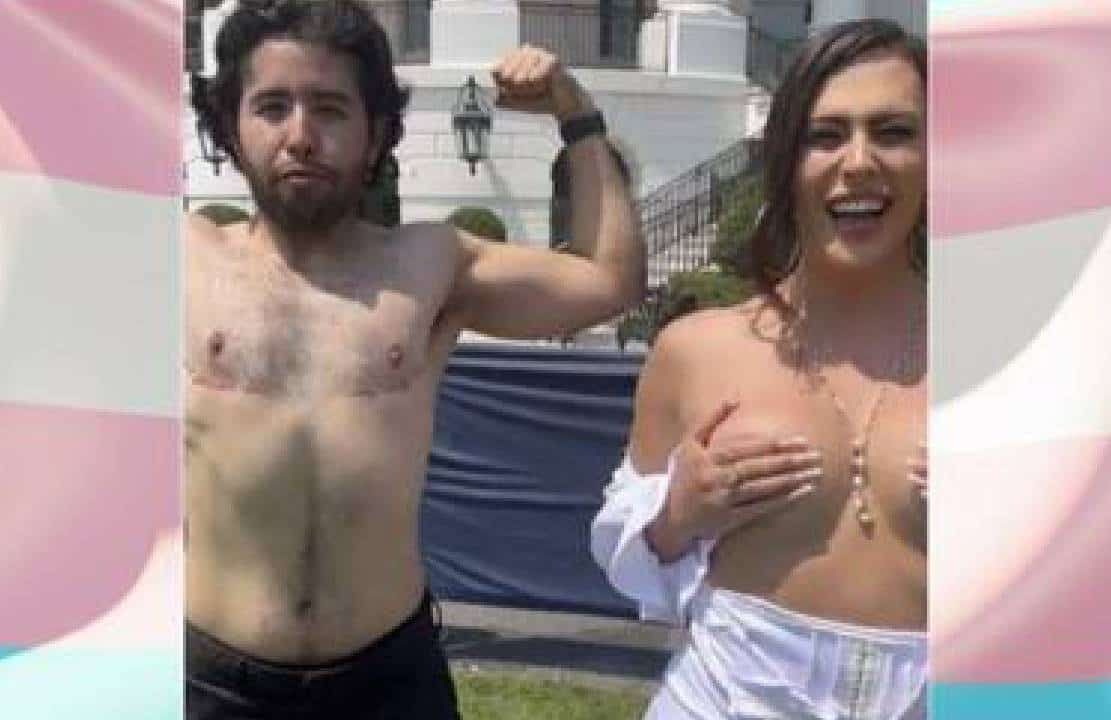 מזעזע: טרנסג'נדרים הצטלמו טופלס בבית הלבן במהלך אירוע גאווה‏