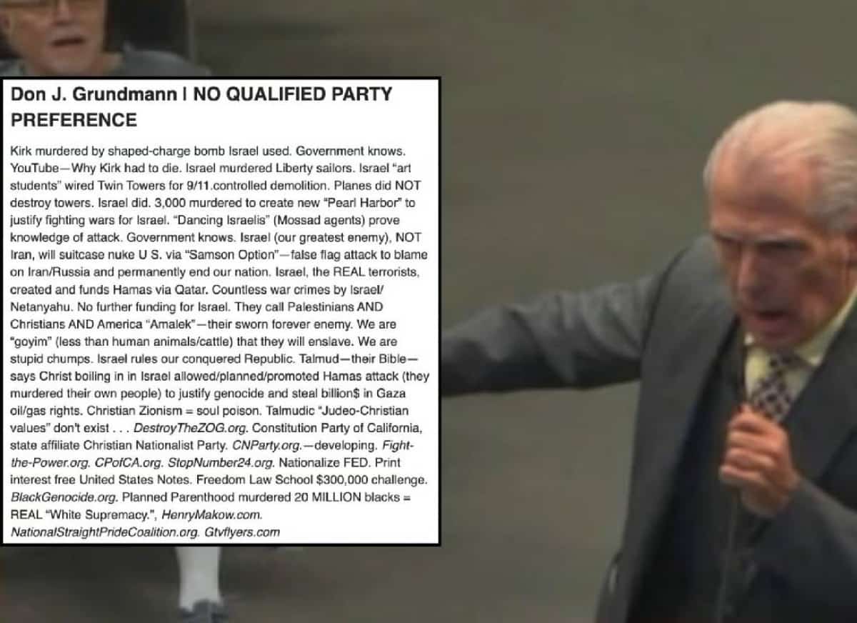 עלון רשמי עם תעמולה אנטישמית: סערה בקליפורניה סביב מדריך הבחירות למושל המדינה