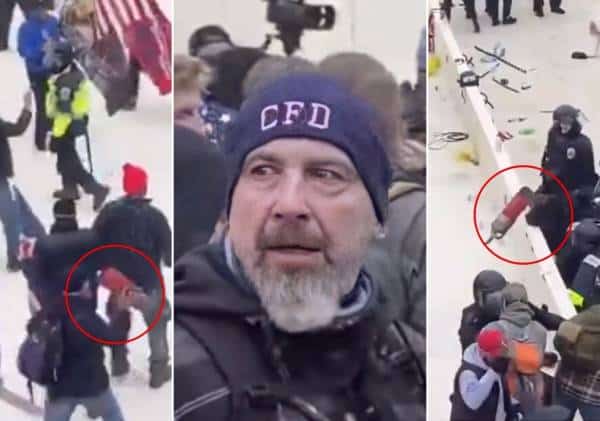 נחשפה זהות החשוד בהשלכת מטף לעבר שוטרי הקפיטול: כבאי לשעבר מפנסילבניה