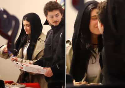 ירדו לעם: קיילי ג'נר וטימותי שאלאמה בפיצרייה שכונתית בברנטווד