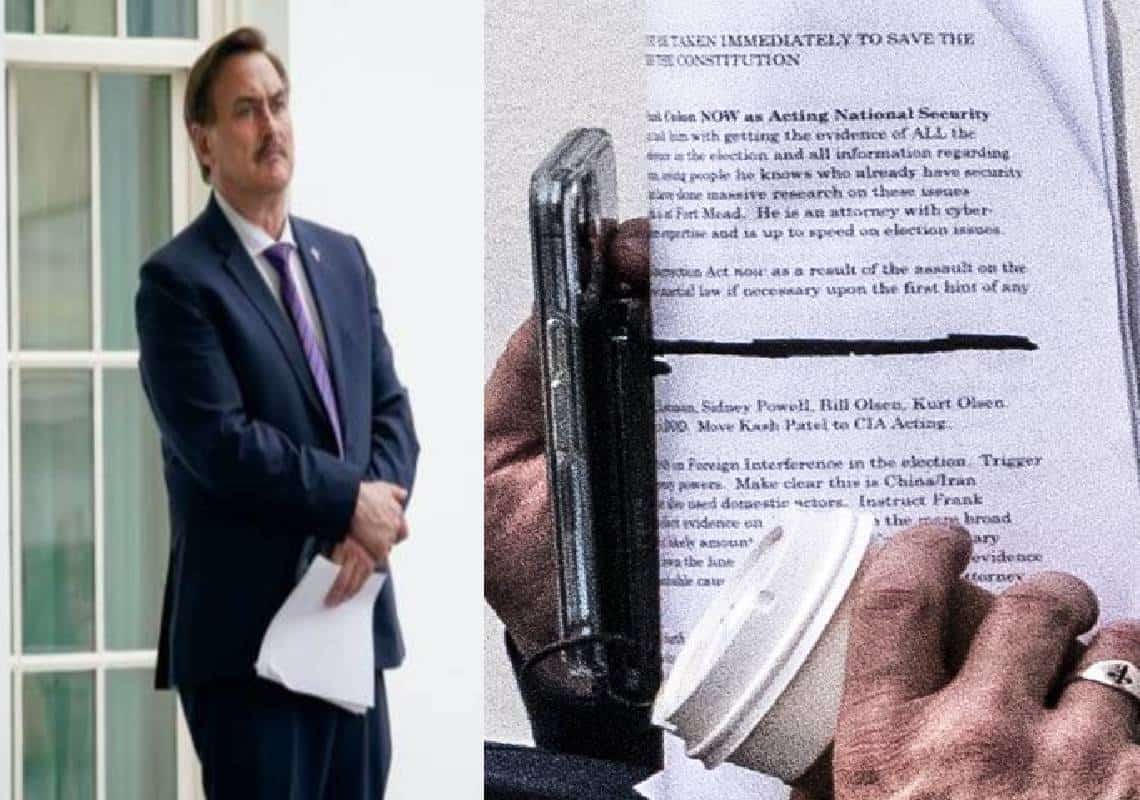 "הפעלת חוקי משטר צבאי": המצלמה תפסה את יועץ הנשיא עם מסמכים הקוראים להטיל חוקים צבאיים בארה"ב
