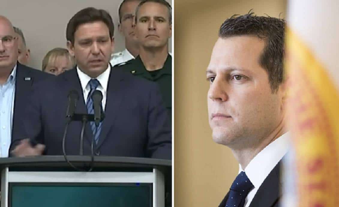 דה-סנטיס שלח שוטרים חמושים לסלק פיזית מהמשרד את תובע המדינה שנתמך ע"י סורוס ושסירב לציית לחוקי פלורידה