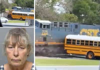 סנטימטרים מאסון וצרחות הילדים: רכבת פגעה באוטובוס תלמידים בפלורידה, הנהגת נעצרה