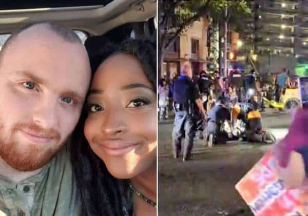 הוליך את זוגתו קטועת הרגל בכיסא גלגלים ונורה למוות במהלך ההפגנה