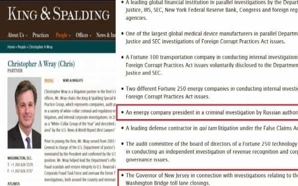 הלם בוושינגטון - הסוד הענק נחשף: לראש ה-FBI הנוכחי קשרים עסקיים ומשפטיים עם חברת אנרגיה רוסית בפרשת Uranium 1