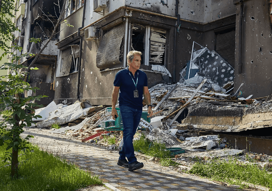 בן סטילר בלב אוקראינה שסועת המלחמה: "ממש מזעזע"