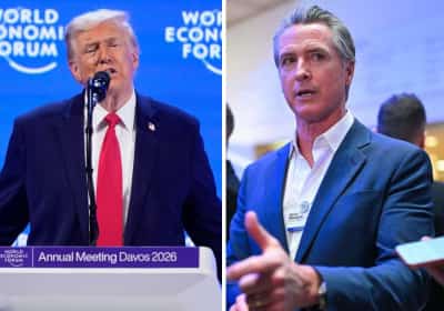 טראמפ משפיל את ניוסום מול כל העולם: המושל נזרק מדאבוס אחרי שקרא לנאום הנשיא "משעמם וחסר משמעות"