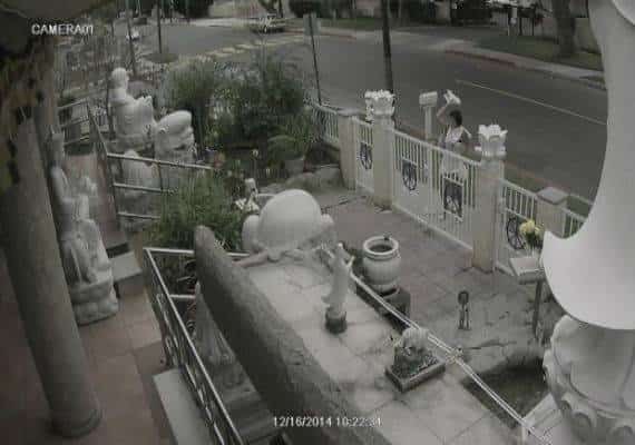 לוס אנג'לס: מדוע אישה משחיתה שוב ושוב פסלים במקדש בודהיסטי?