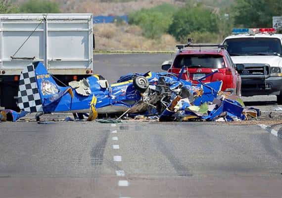 אריזונה: מטוס קל התרסק ברחובות פיניקס