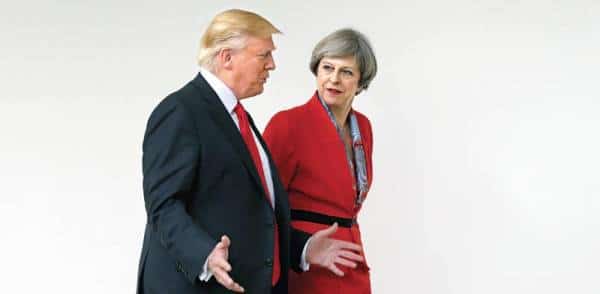 טראמפ נפגש עם המלכה אליזבת והכחיש את הביקורת על מיי: "פייק ניוז"