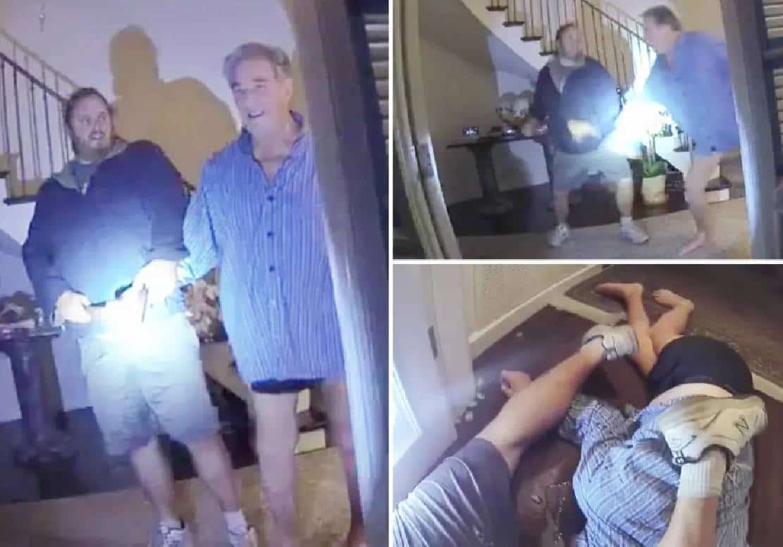 ‏קשה לצפייה: נחשף הסרטון הפרוע ממצלמות הגוף של השוטרים המראה את התקפת הפטיש האלימה נגד פול פלוסי‏ 