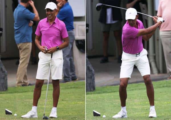 בזמן הדחת טראמפ: אובמה כיכב בטורניר גולף