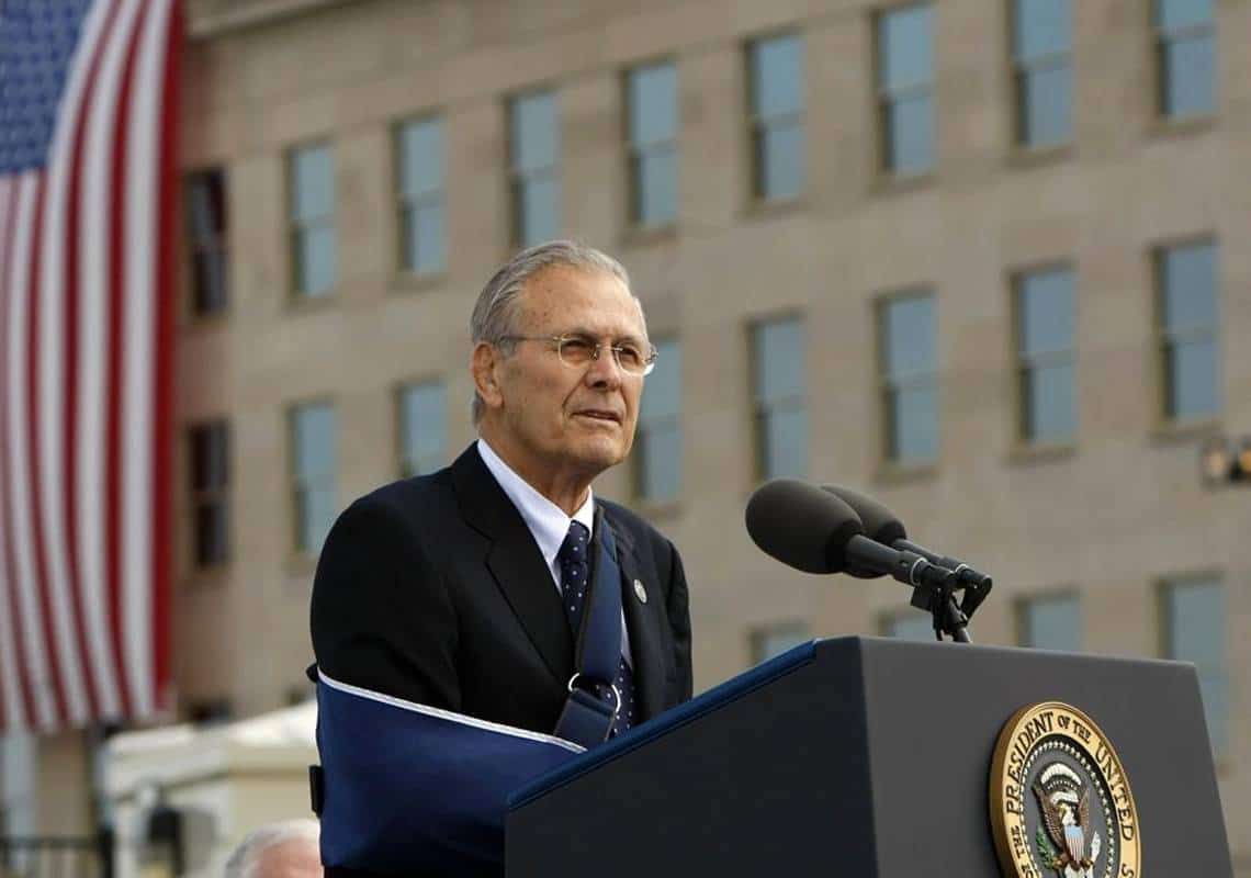 הלך לעולמו דונלד רמספלד, שר ההגנה בממשלי פורד ובוש