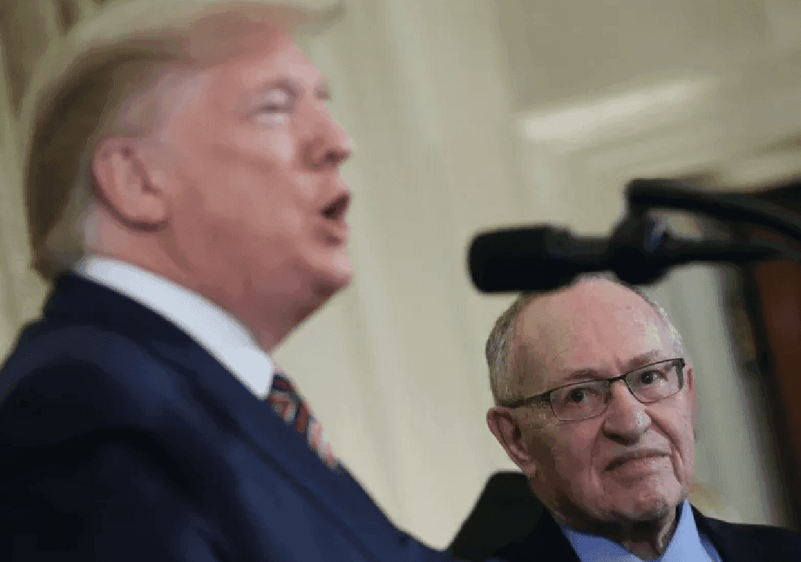 דרשוביץ: "גם אם טראמפ יורשע - הוא יוכל לכהן כנשיא מהכלא"