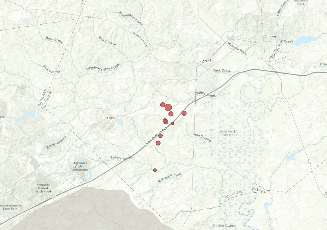 דאגה בקרוליינה הדרומית: יותר מ-10 רעידות אדמה הורגשו במהלך כשבוע