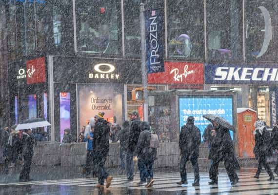 ניו יורק: התלבשתם טוב? סופה חורפית פוקדת את העיר, אך תעבור מהר