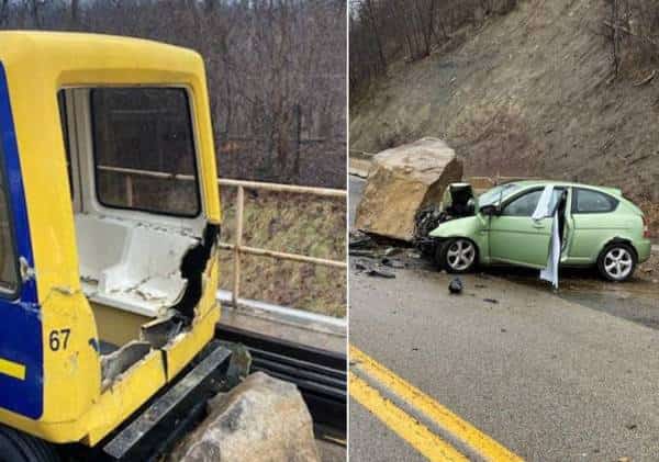 3 פצועים במפולת סלעים בסמוך לכביש מרכזי