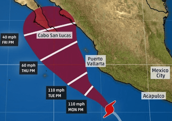 מקסיקו: הסופה באד הפכה להוריקן שצפוי להביא גשמים ורוחות עזים לחוף המערבי 
